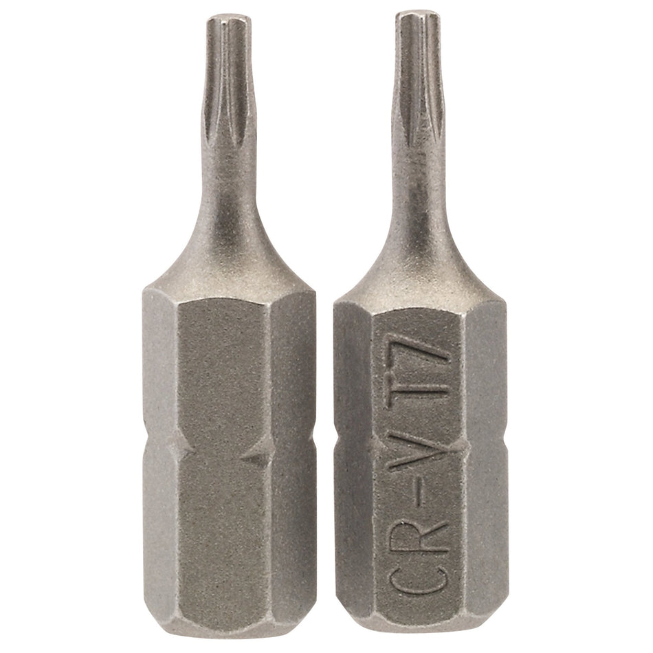 Draper-TX-STAR®-Insert-Bit,-1/4"-Hex,-25mm-Long,-T7-(Pack-of-2)