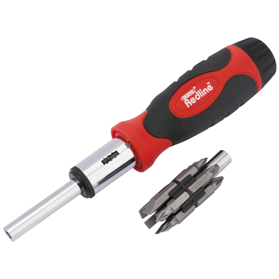 Draper-Redline®-Ratcheting-Screwdriver-and-Bit-Set-(14-Piece)