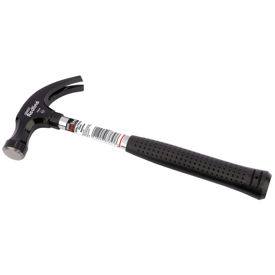 Draper-Redline®-Claw-Hammer-with-Steel-Shaft,-450g/16oz