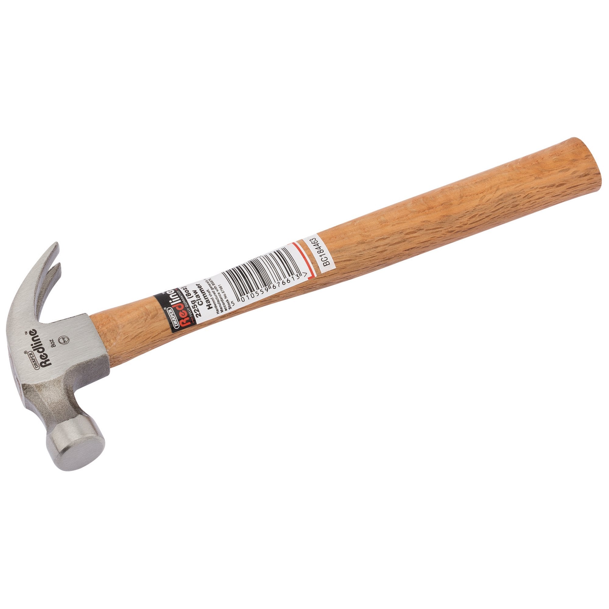 Draper-Redline®-Claw-Hammer-with-Hardwood-Shaft,-225g/8oz