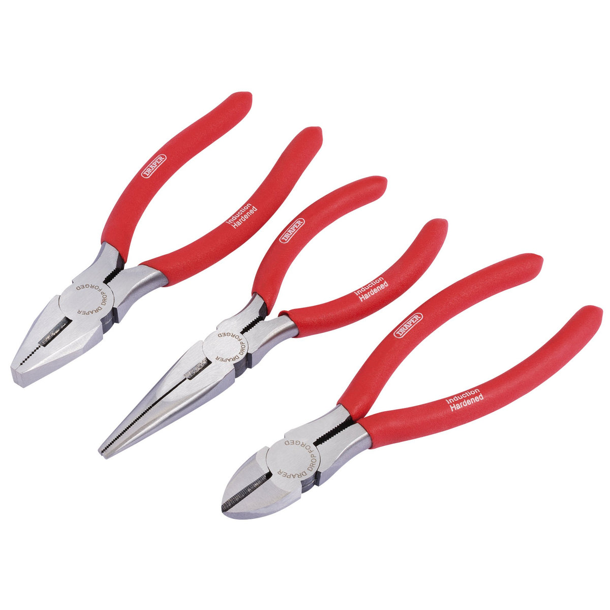 Draper-Redline®-Pliers-Set-with-PVC-Dipped-Handles,-160mm-(3-Piece)