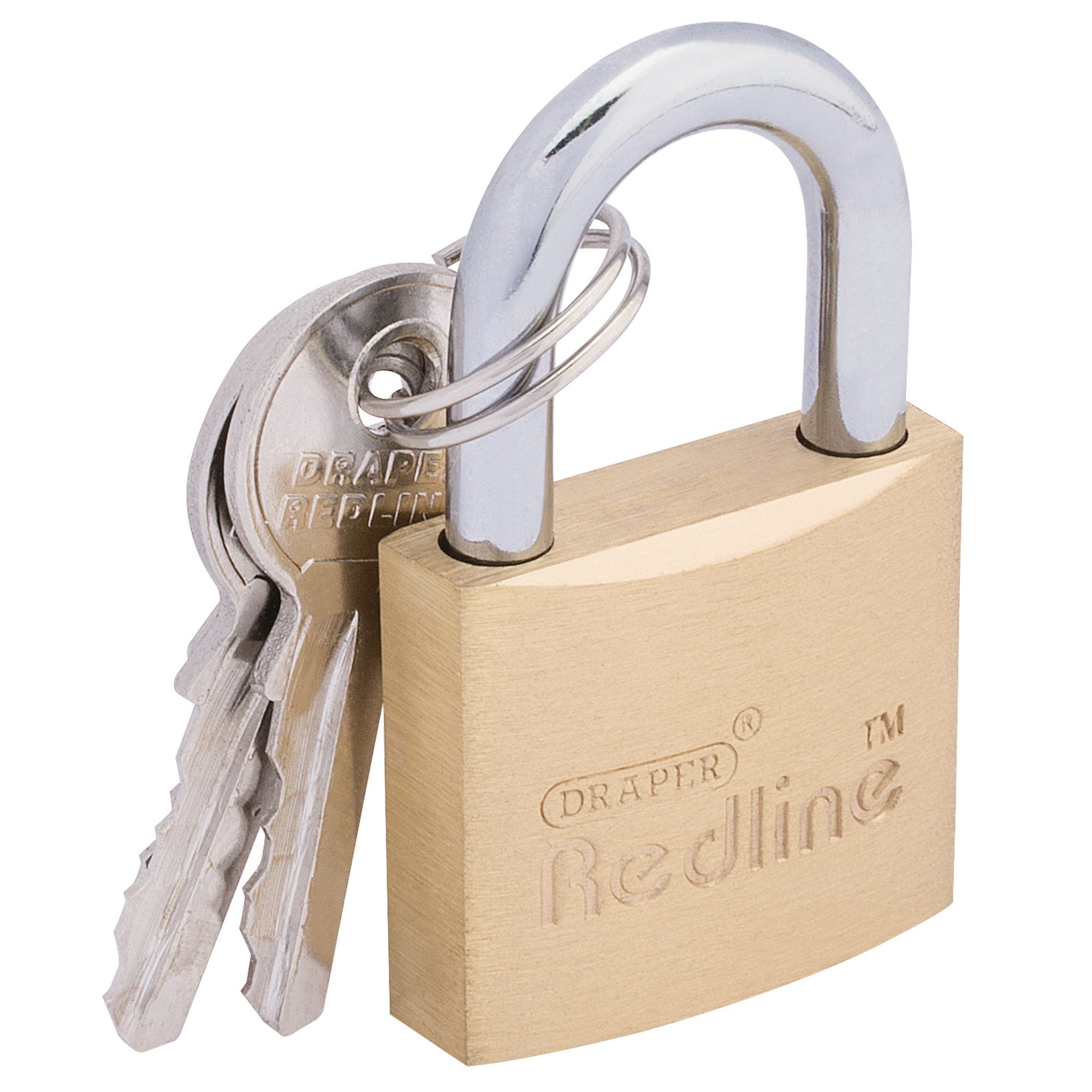 Draper-Redline®-Brass-Cylinder-Padlock,-30mm