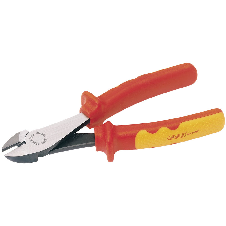 VDE-Approved-Fully-Insulated-High-Leverage-Diagonal-Side-Cutter,-180mm