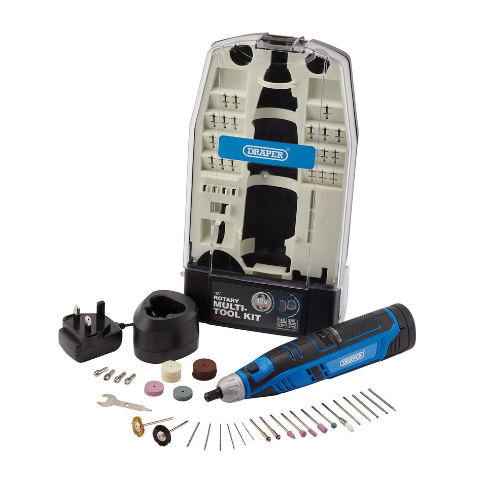 12V-Rotary-Multi-Tool-Kit,-1-x-1.5Ah-Battery,-1-x-Fast-Charger-(50-Piece)