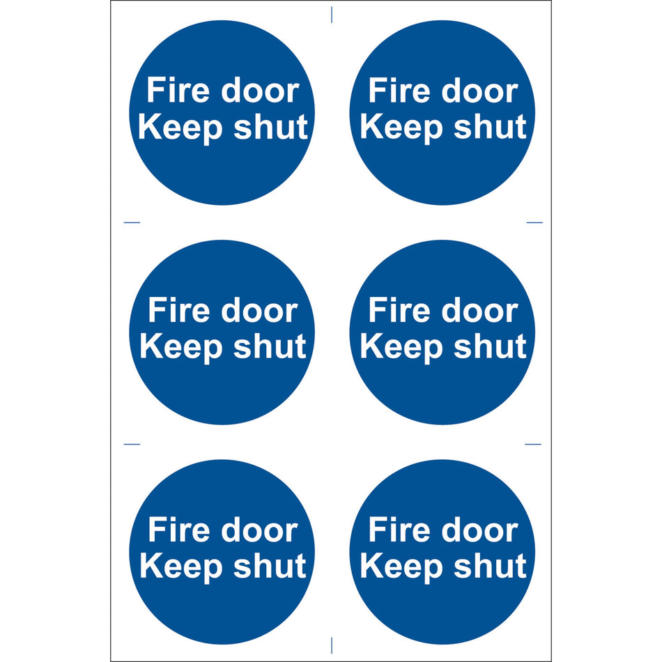 Fire-Door-Keep-Shut'-Mandatory-Sign-(Pack-of-6)