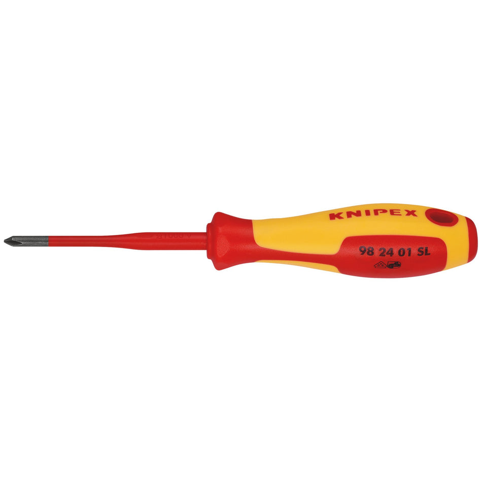KNIPEX-98-24-01-SL-VDE-Insulated-Phillips-Screwdriver,-PH1-x-80mm---Slim
