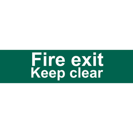 Fire-Exit-Keep-Clear'-Safety-Sign,-200-x-50mm