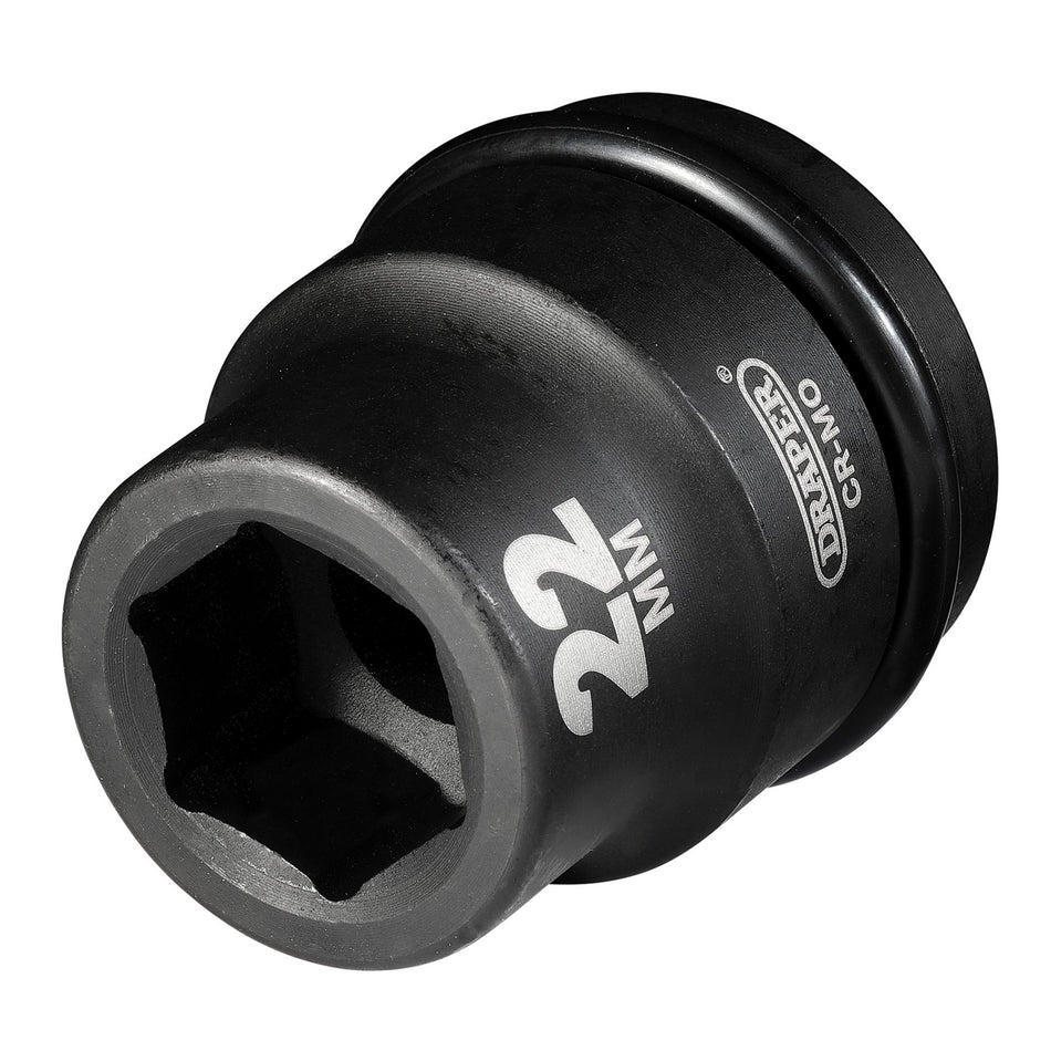 Draper-Hi-TORQ®-Impact-Socket,-3/4"-Sq.-Dr.,-22mm
