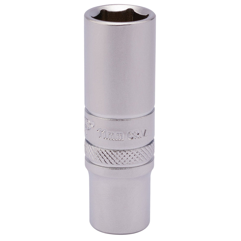 6-Point-Deep-Socket,-1/4"-Sq.-Dr.,-11mm