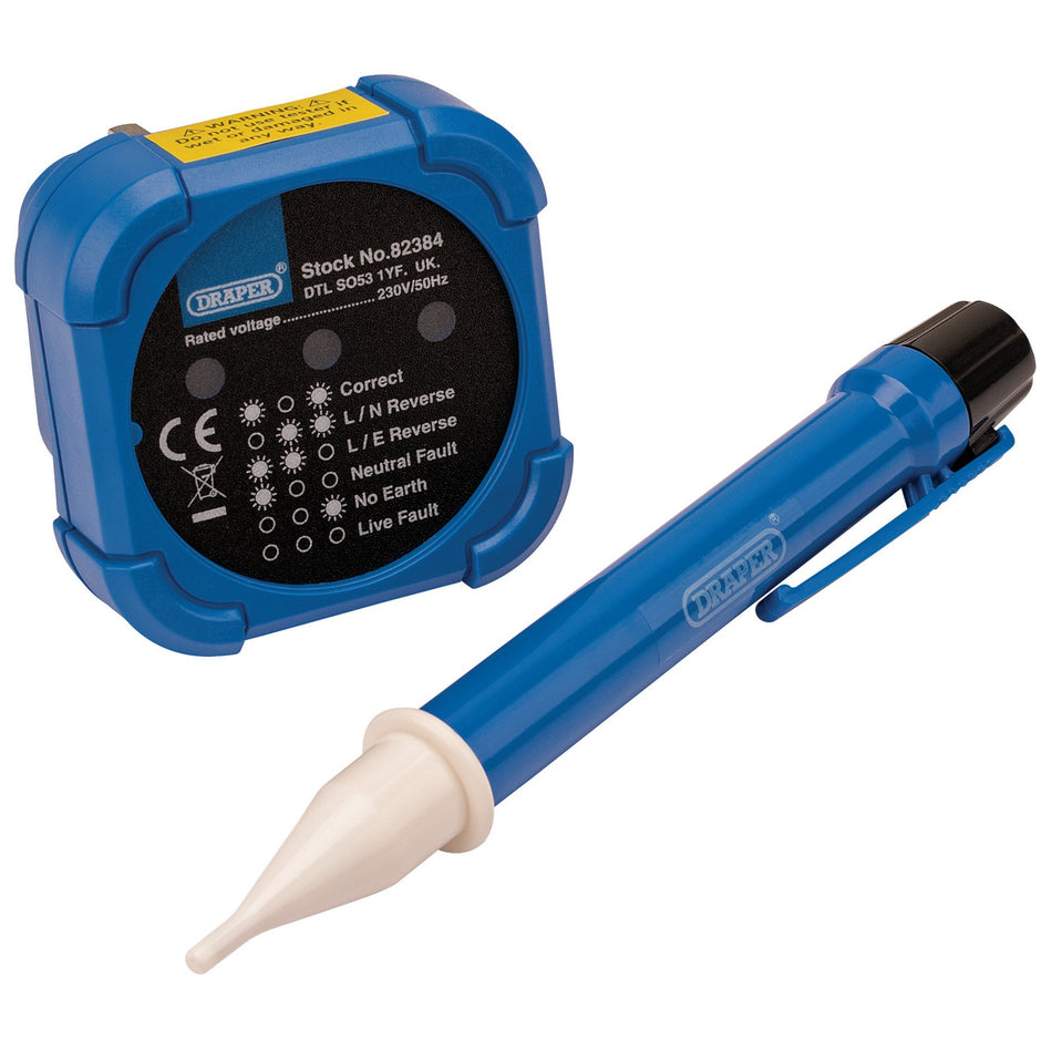 230V-Socket-and-Voltage-Tester-Set,-200-600V,-3A