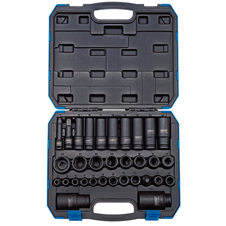 Draper-Impact-Socket-Set,-3/8"-&-1/2"-Sq.-Dr.-(32-Piece)
