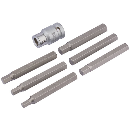 Hexagon-Bit-Set-and-Holder,-1/2"-Sq.-Dr.,-6---12mm-(7-Piece)