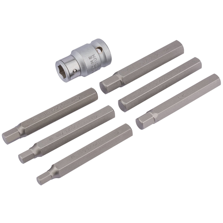 Hexagon-Bit-Set-and-Holder,-1/2"-Sq.-Dr.,-6---12mm-(7-Piece)