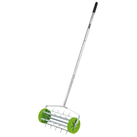 Rolling-Lawn-Aerator-Spiked-Drum,-450mm