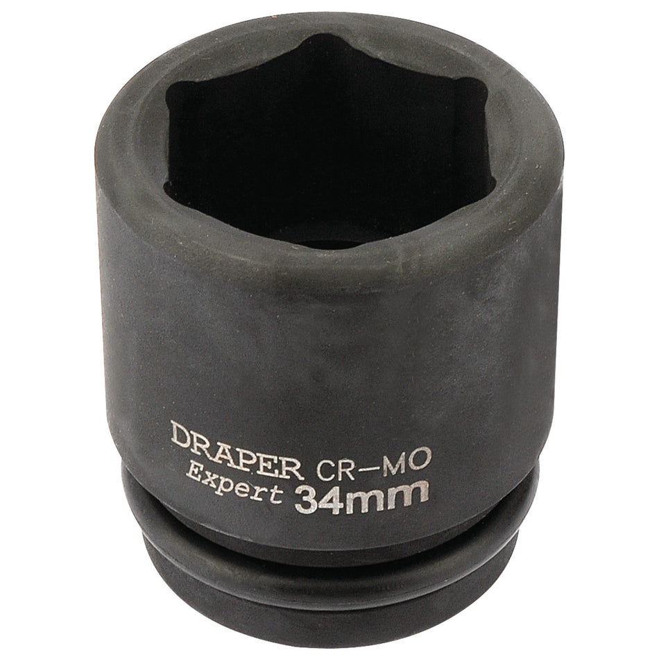 Draper-Expert-HI-TORQ®-6-Point-Impact-Socket,-3/4"-Sq.-Dr.,-34mm