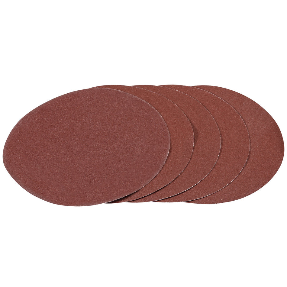 Hook-and-Loop-Aluminium-Oxide-Sanding-Discs,-180mm,-120-Grit-(Pack-of-5)