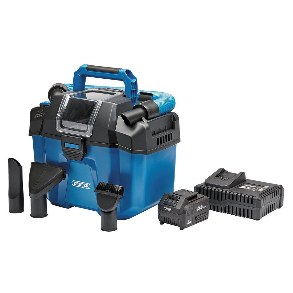 D20-20V-Wet-and-Dry-Vacuum-Cleaner,-1-x-3.0Ah-Battery,-1-x-Fast-Charger