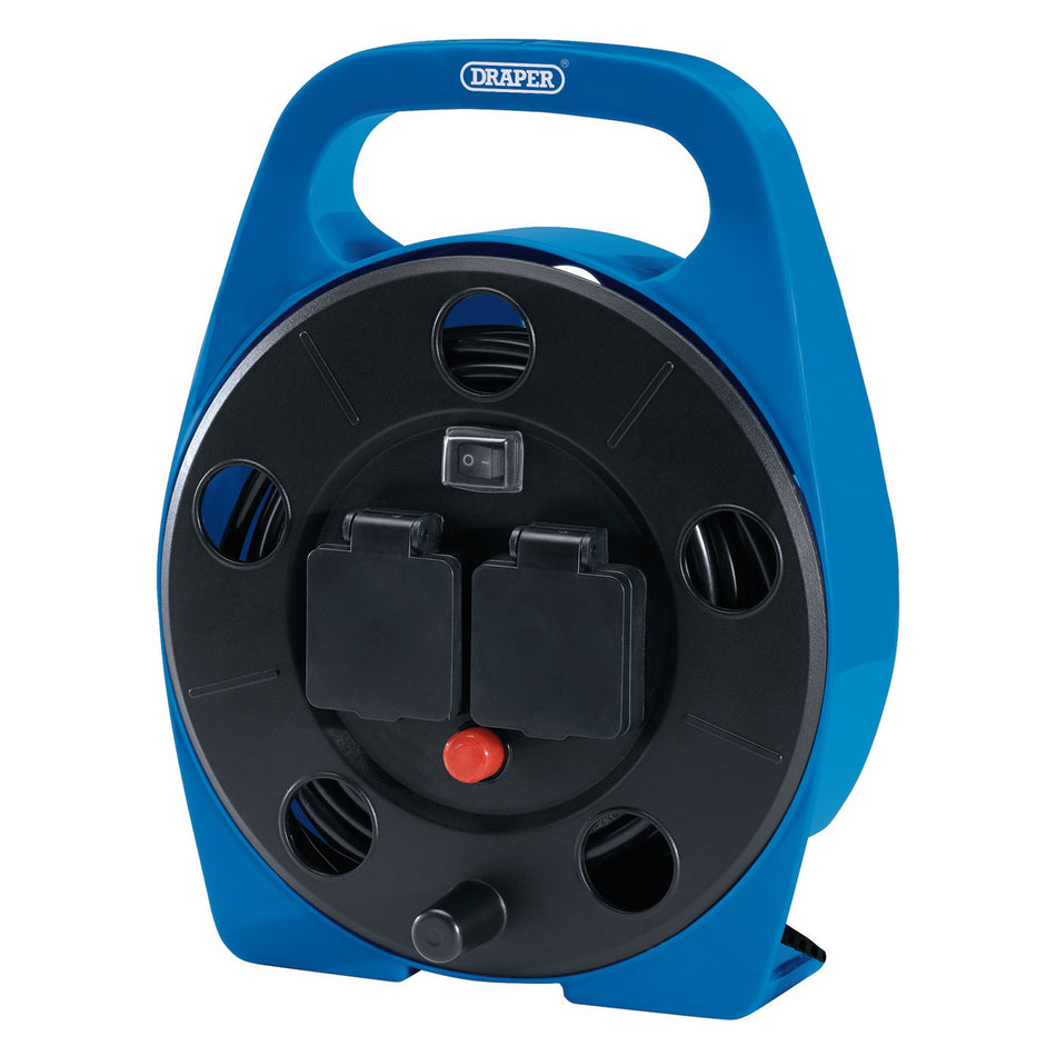 230V-2-Way-Cable-Reel-with-LED-Work-Light,-10m