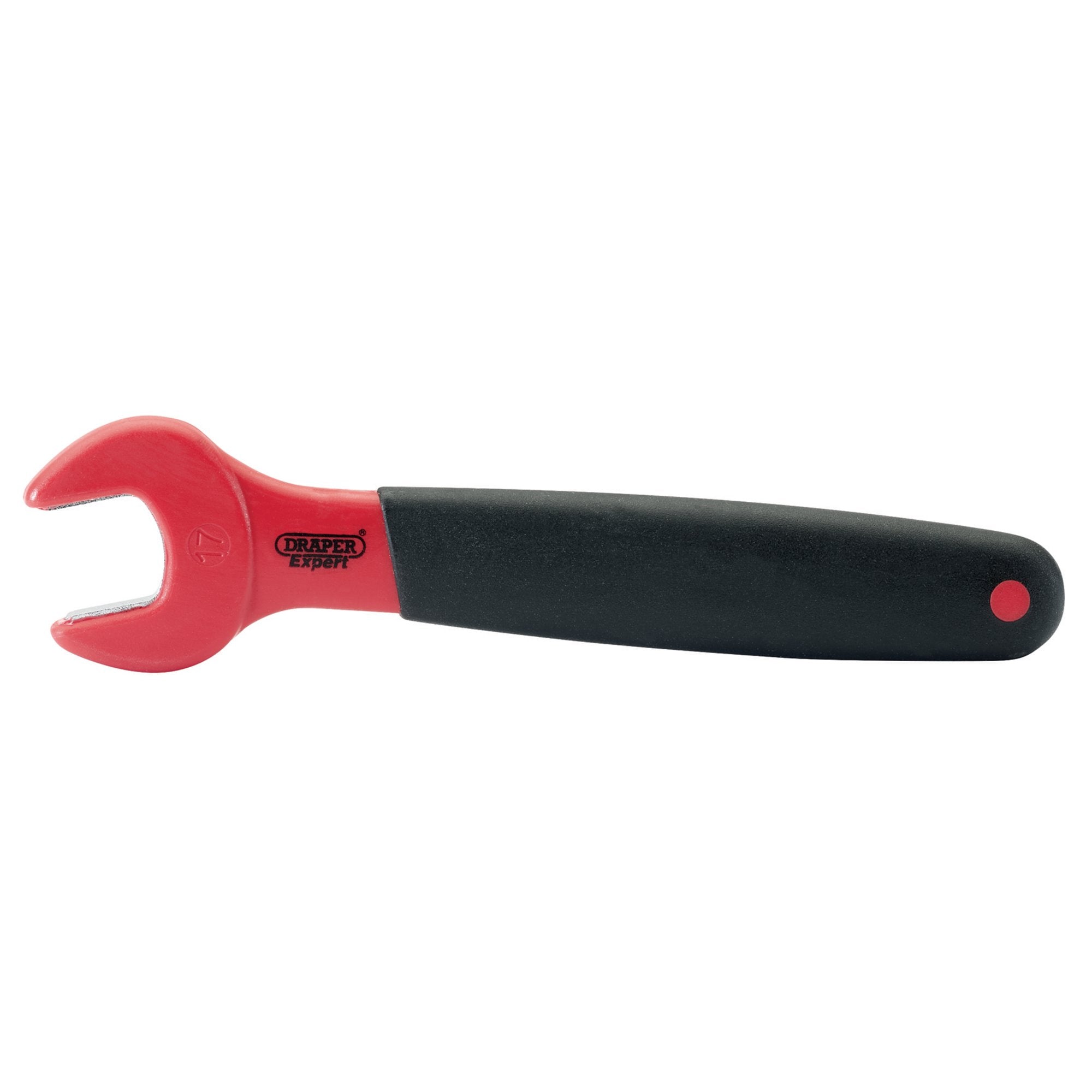VDE-Approved-Fully-Insulated-Open-End-Spanner,-17mm