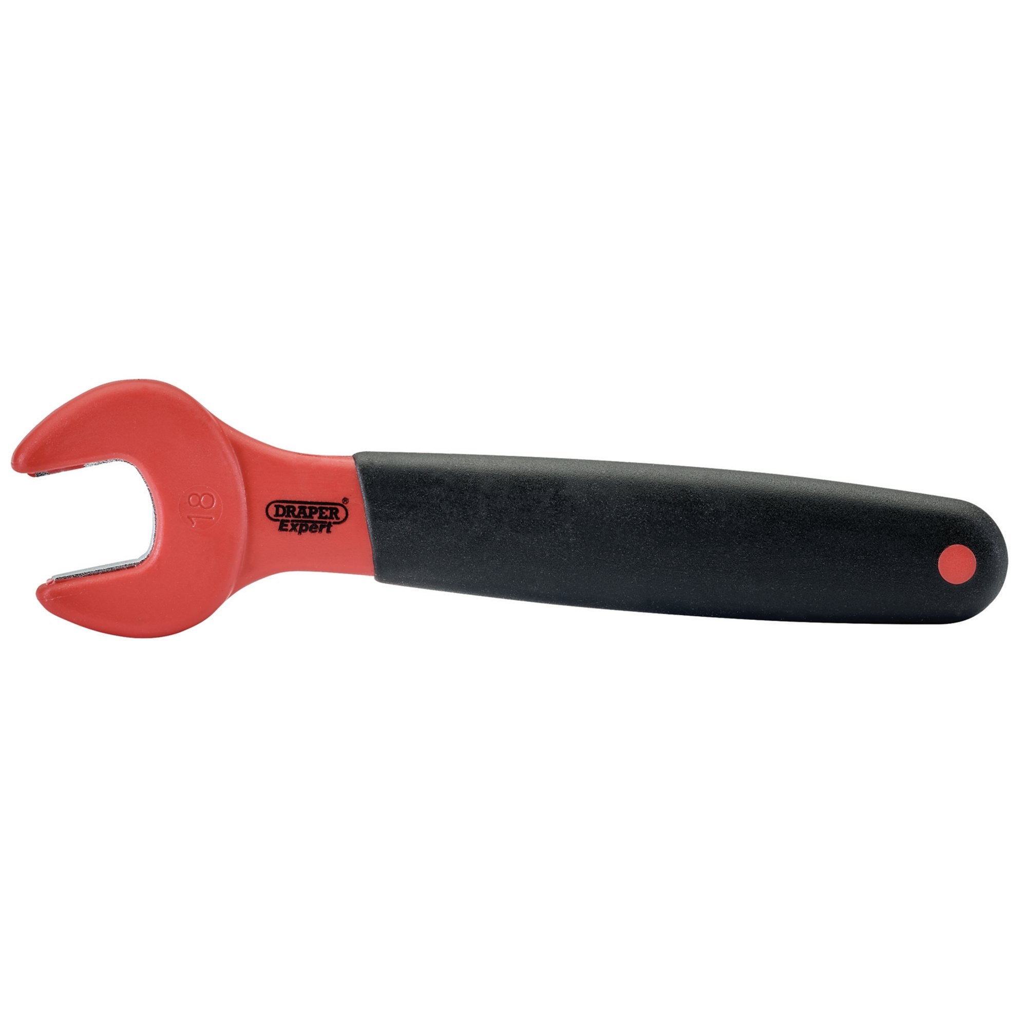 VDE-Approved-Fully-Insulated-Open-End-Spanner,-18mm