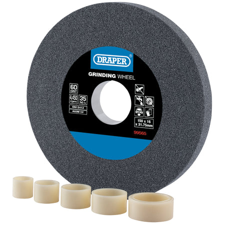 Aluminium-Oxide-Bench-Grinding-Wheel,-150-x-16mm,-60-Grit