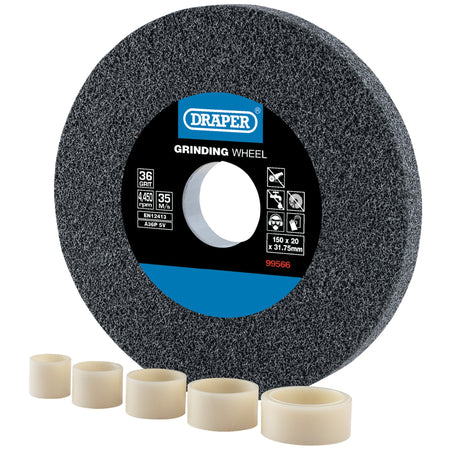 Aluminium-Oxide-Bench-Grinding-Wheel,-150-x-20mm,-36-Grit