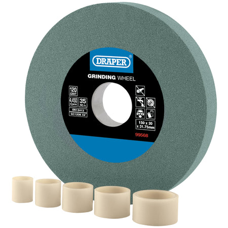 Silicon-Carbide-Bench-Grinding-Wheel,-150-x-20mm,-120-Grit