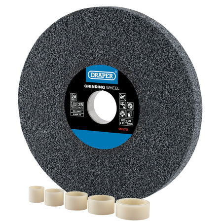 Aluminium-Oxide-Bench-Grinding-Wheel,-200-x-25mm,-36-Grit