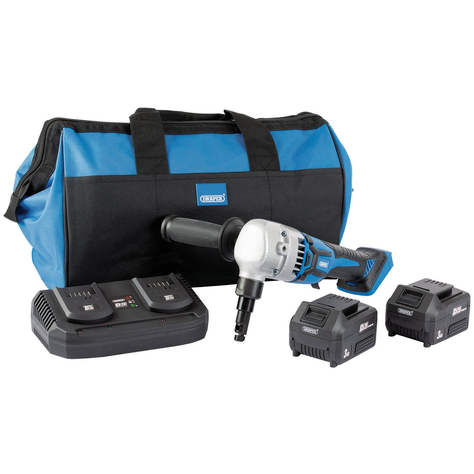 D20-20V-Brushless-Nibbler,-2-x-3.0Ah-Batteries,-1-x-Twin-Charger,-1-x-Bag