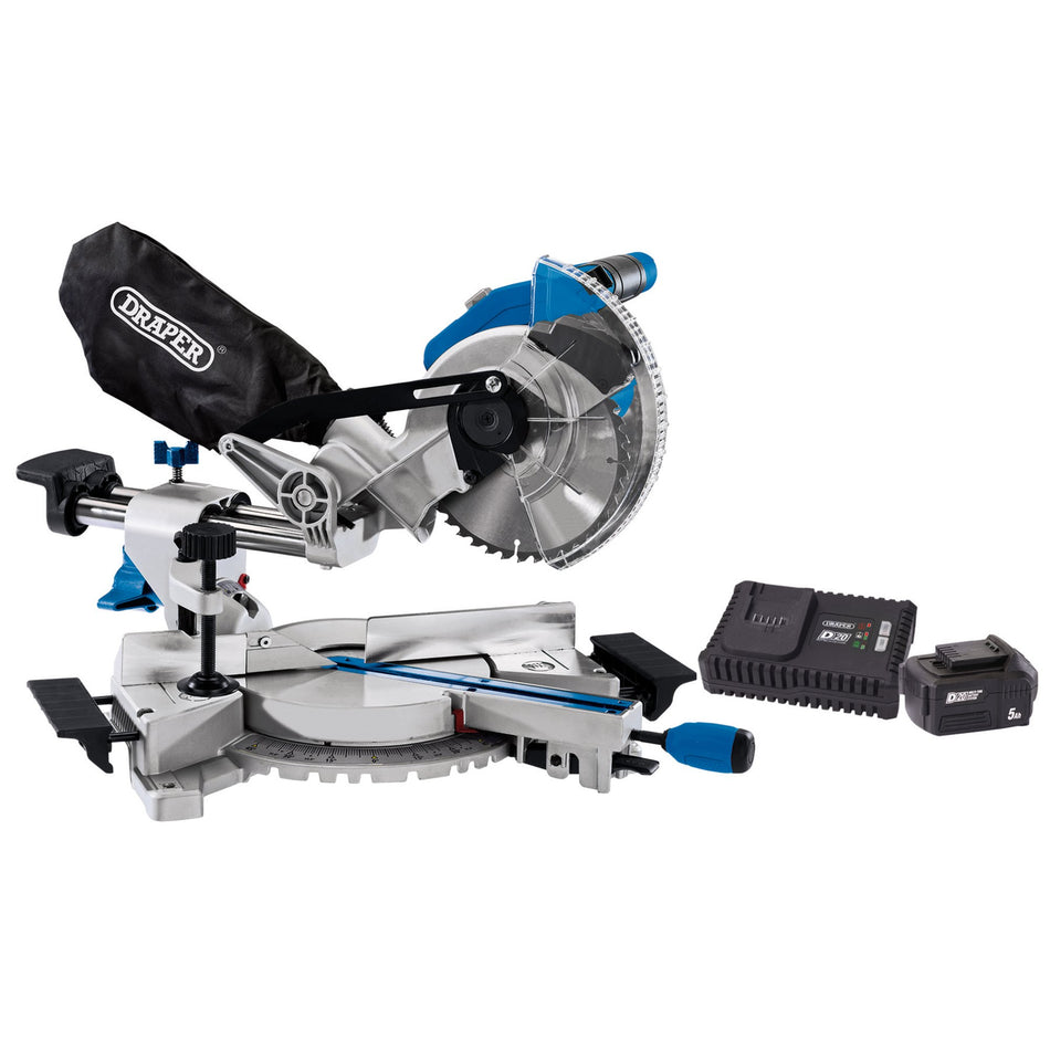 D20-20V-Brushless-Sliding-Compound-Mitre-Saw,-185mm,-1-x-5.0Ah-Battery,-1-x-Fast-Charger